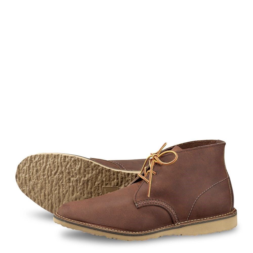 Red Wing Weekender Chukka in Bourbon Yuma Leather Laarzen Heren DonkerBruin - 4607